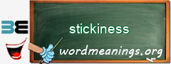 WordMeaning blackboard for stickiness